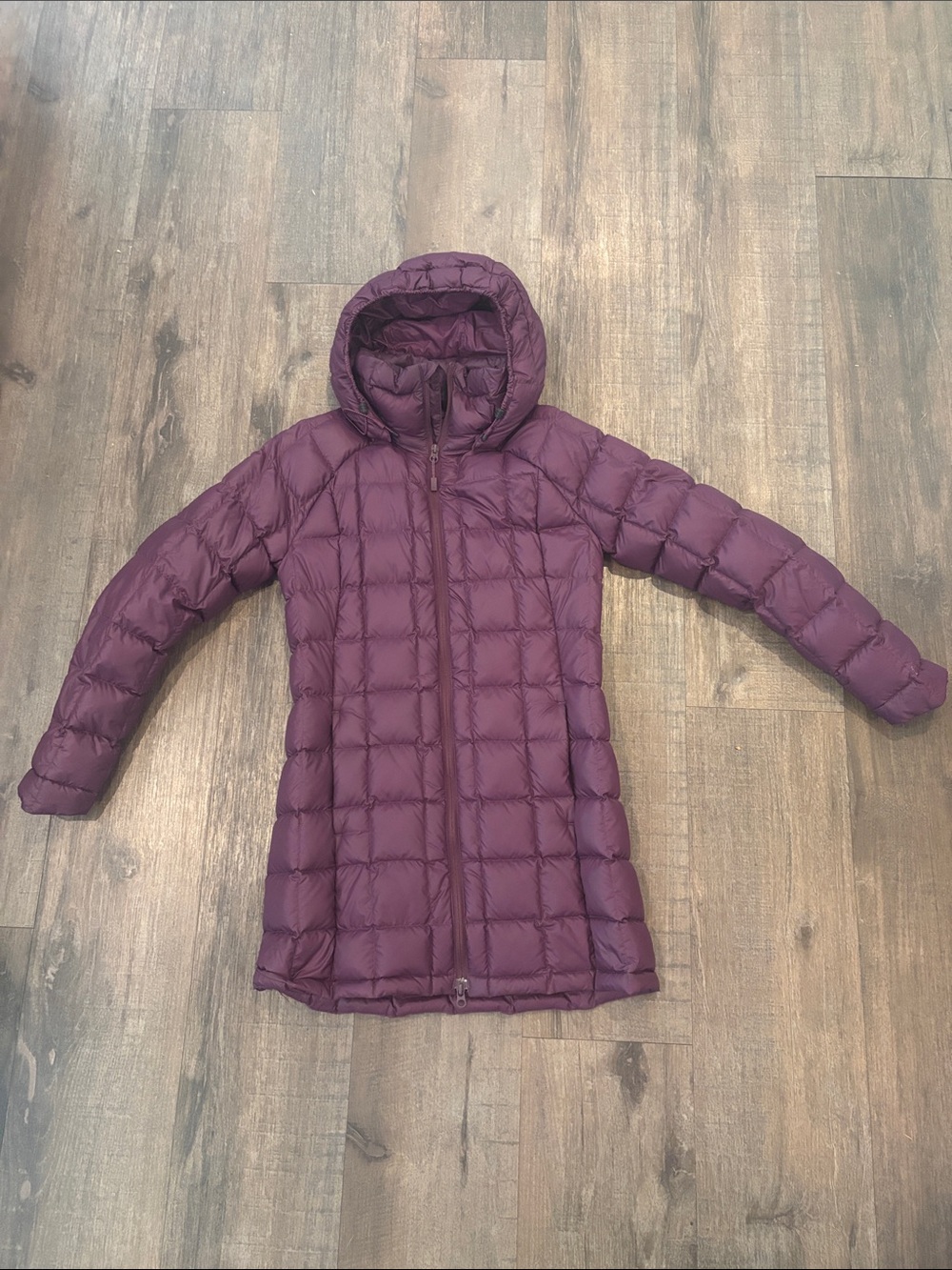Burton Women's Hooded Long Puffer Jacket - Plum